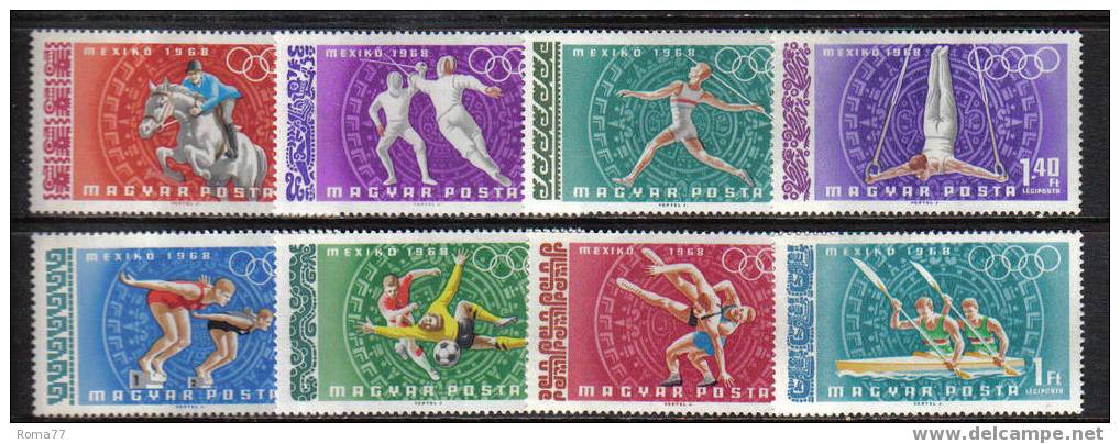 E216 - UNGHERIA , N. 2020/2027  *** - Sommer 1968: Mexico