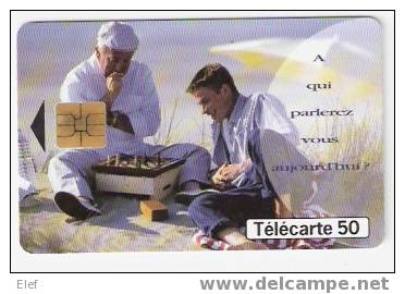 Télécarte 50 , Partie D´ECHECS Schach / Chess " A Qui Parlerez Vous Aujourd´hui ?" ; 1998 ; TB - Jeux