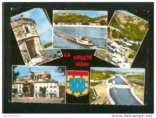 CPSM - La Voulte Sur Rhône ( Multivues Dont Péniche Blason...éd. CELLARD A 861) - La Voulte-sur-Rhône