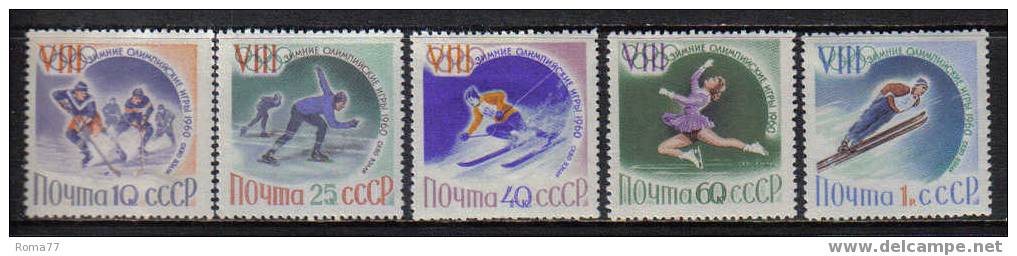 E238 - RUSSIA , N. 2258/2262  *** - Winter 1960: Squaw Valley