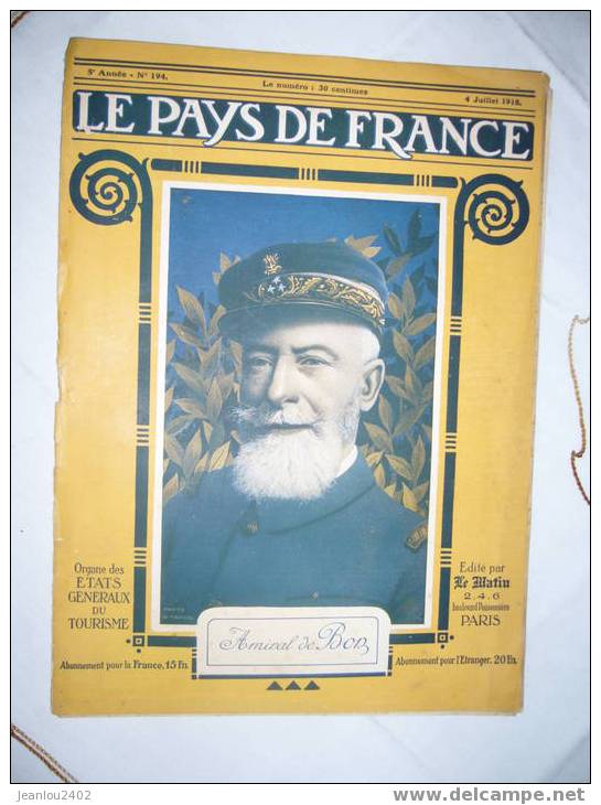 AMIRAL DE BON - LE PAYS DE FRANCE N 194 - Frans