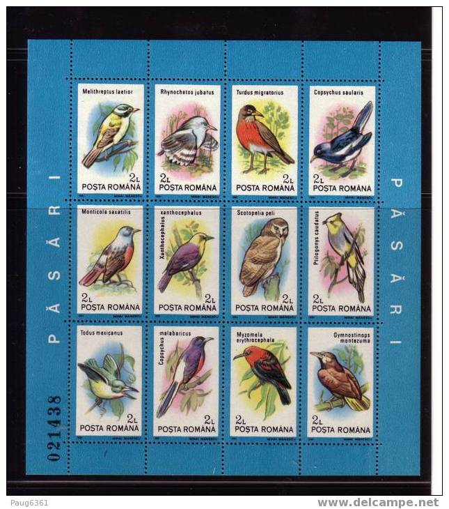 ROUMANIE OISEAUX SC N°3691/92 NEUF MNH ** MM21 - Collections, Lots & Séries