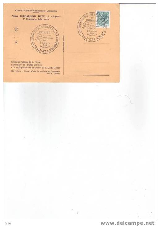 ITALIA 1975 - Annullo Speciale Illustrato - Gatti (la Moltiplicazione Dei Pani) - Religieux