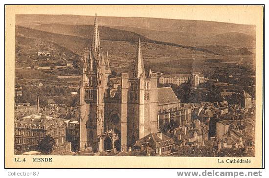 48 - LOZERE - MENDE - CATHEDRALE - Edit. L.L. 4 - Mende