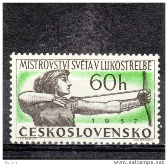 Cecoslovacchia -  N. 903** (Yvert) Tiro Con L'arco: Campionati Mondiali 1957 - Bogenschiessen