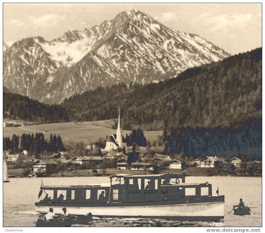 BAD WIESSEE MIT KAMPEN  BOOT BOTEN  BINNENMEER BAD WIESSEE BOTEN ANIMATIE SLOEPEN KAJAK ZEILBOTEN BEZRGEN - Bad Wiessee