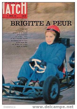 Brigitte  BARDOT : PARIS MATCH  N° 615 Du 21 Janvier 1961 - Magazines