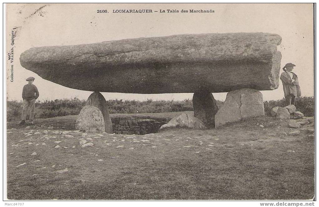 LOCMARIAQUER 56 Environ Vannes La Table De Marchand En Date 15-10-1903 Dos Simple En Breton Timbre 5c Vert - Locmariaquer