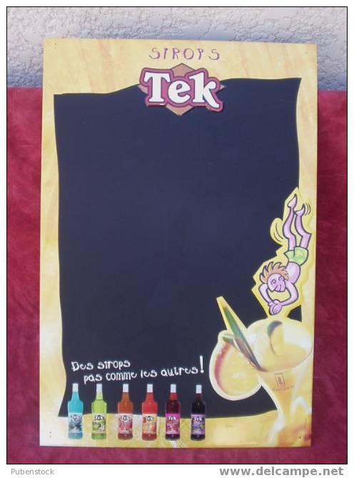 Plaque Métal Ardoise "TEK" Sirop. - Blechschilder (ab 1960)