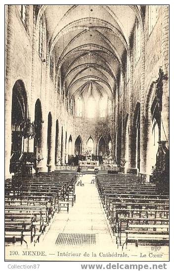 48 - LOZERE - MENDE - INTERIEUR De La CATHEDRALE - Edit. M.T.I.L. 190 - Mende