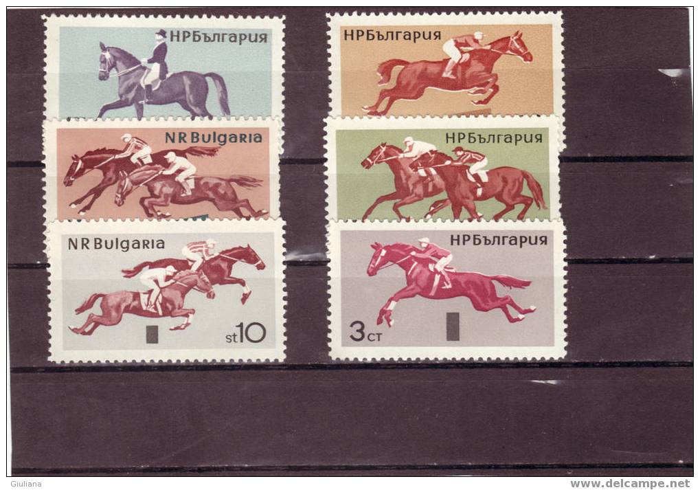 Bulgaria - Serie N. 1356/61** (Yvert) Ippica: Vari Tipi Di Corse   1965 - Horses