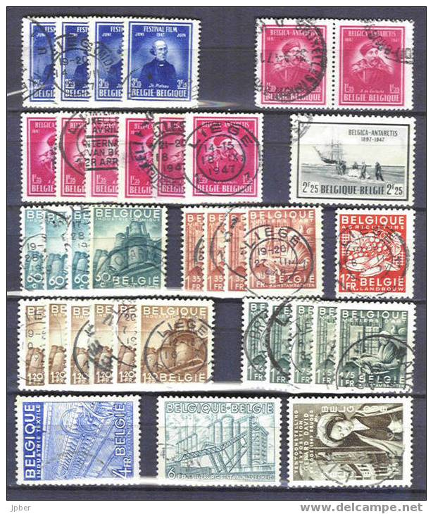 (R238) Belgique - Lot 1947-49 Joseph Plateau, Expédition Belgica, Exportation, Gerard David - Gebraucht