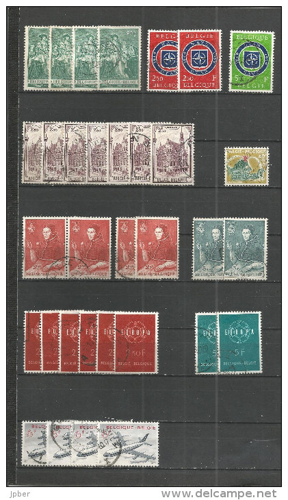 (R242) Belgique - Lot 1959 Oudenaarde, Europa, Charles Quint, Pape Adrien VI, OTAN, Sabena, Antituberculeux - Usati