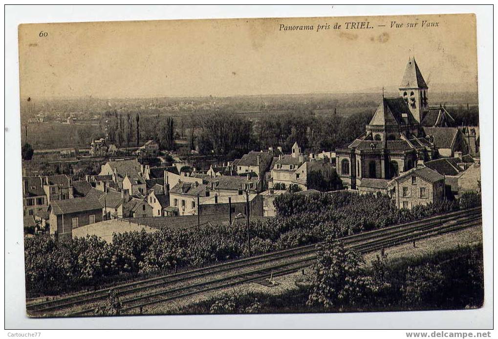 J25 - Panorama Vu De TRIEL - Vue Sur VAUX-sur-SEINE (1906) - Triel Sur Seine