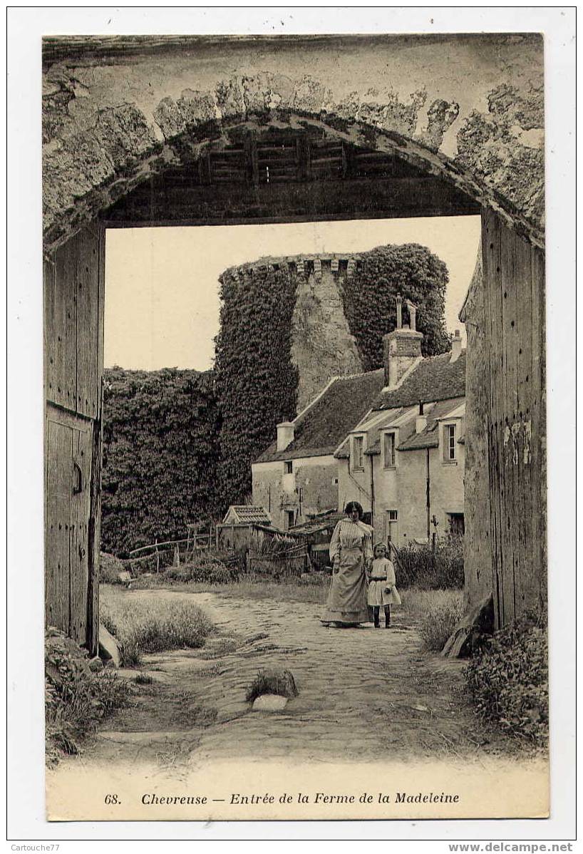 J25 - CHEVREUSE - Entrée De La Ferme De La Madeleine (jolie Carte Animée) - Chevreuse