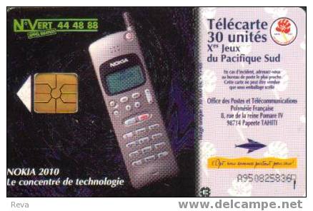 FRENCH POLYNESIA 30 U  GAMES 95  SPORT TURTLE  PHONE ON THE BACK MINT IN BLISTER    FPY-35   SPECIAL PRICE !!! - Französisch-Polynesien