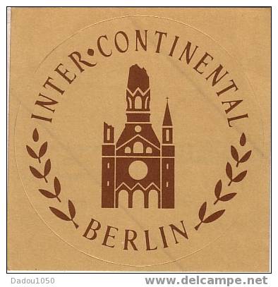 AUTOCOLLANT  Hotel INTER CONTINENTAL à Berlin - Autocollants