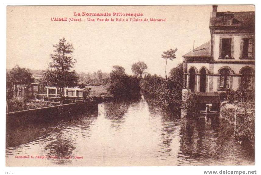 L'AIGLE - Une Vue De La Rille à L'Usine De Merouvel - L'Aigle