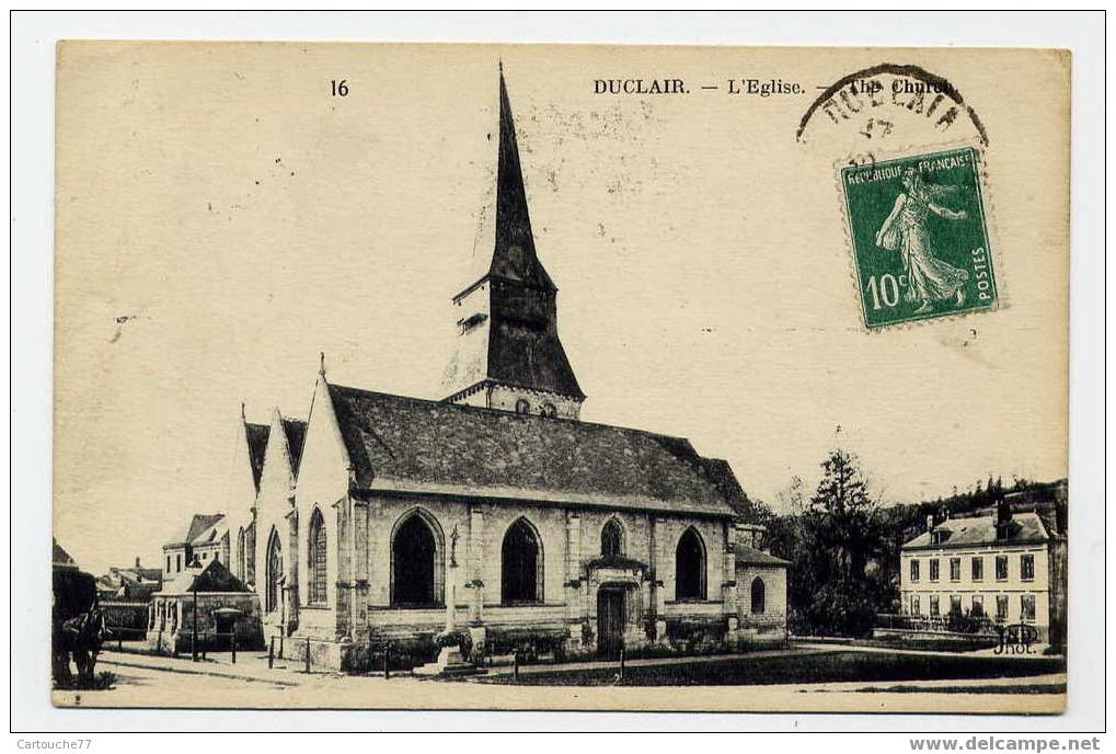 J26 - DUCLAIR - L'église (1923) - Duclair