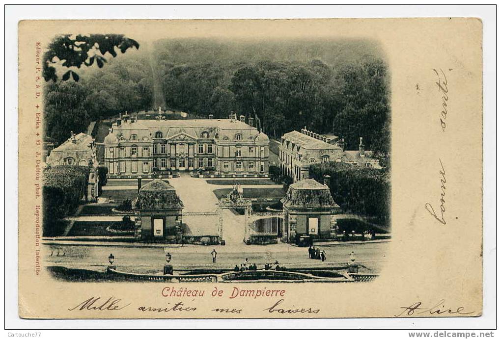 J26 - Château De DAMPIERRE - 1902 - Dos On Divisé - Dampierre En Yvelines