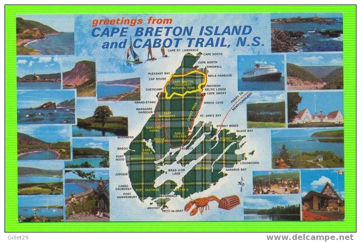 THE CAPE BRETON TARTAN, N.S. - GREETINGS FROM CAPE BRETON ISLALND & CABOT TRAIL - - Cape Breton