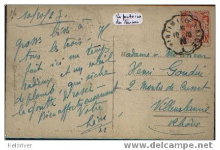 (086) C.P Monaco La Fontaine Des Faunes Cachet Ambulant Vintimille à Nice 1923 - Autres & Non Classés