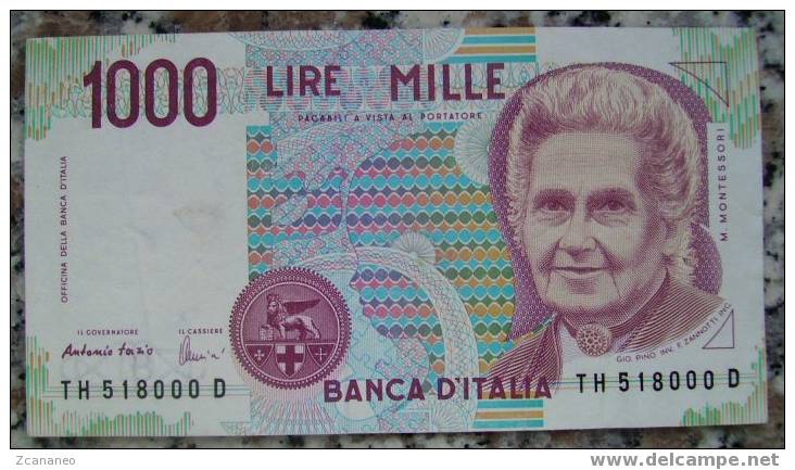 1.000 LIRE (CON NUMERAZIONE ROTONDA) - 1000 Lire