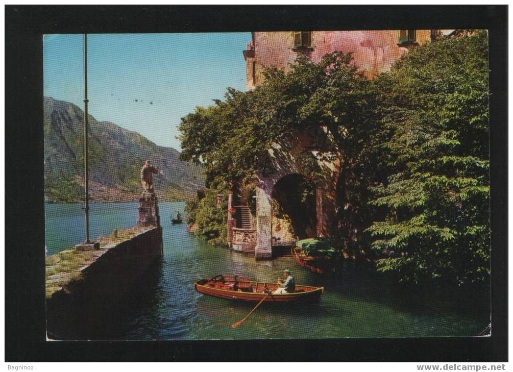 COMO ITALIA Postcard  ROW BOAT - Other & Unclassified