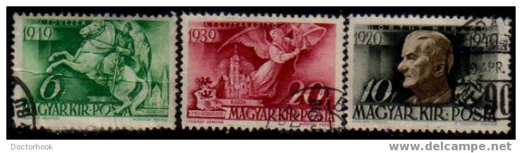 HUNGARY  Scott   #  555-7  F-VF USED - Used Stamps
