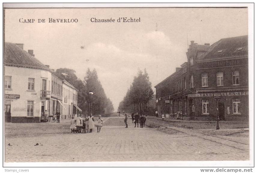 BELGIUM OLD POST CARD CAMP DE BEVERLOO CHAUSSEE D´ECHTEL - Leopoldsburg (Camp De Beverloo)