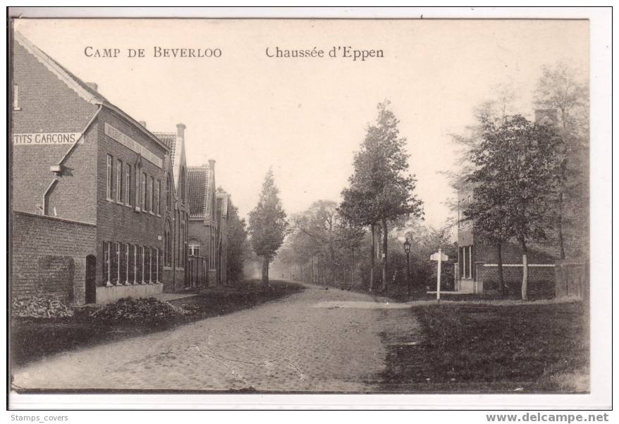 BELGIUM OLD POST CARD CAMP DE BEVERLOO CHAUSSEE D´EPPEN - Leopoldsburg (Camp De Beverloo)