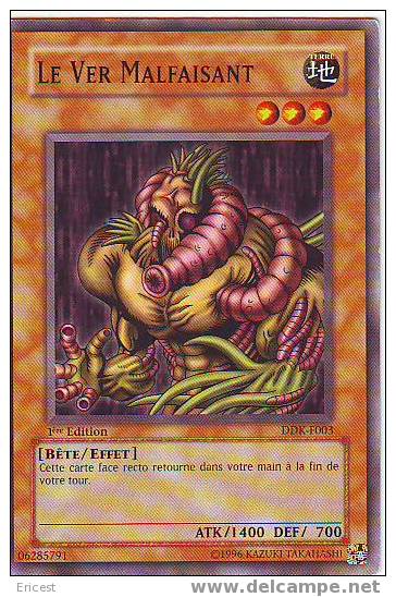 LE VER MALFAISANTDDK F003 1ERE EDITION BON ETAT - Yu-Gi-Oh