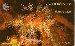DOMINICA BATTLE STAR 20$ SANS N° AU VERSO NO N° VERSO RARE OLD CARD - Dominica
