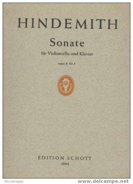 Hindemith : Sonate Pour Violoncelle Et Piano - Altri & Non Classificati