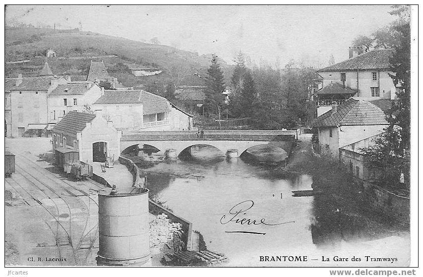 24 - BRANTOME - La Gare Des Tramways - Brantome