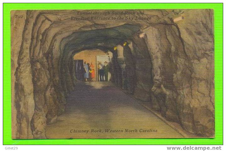 WESTERN, NC -  CHIMMNEY ROCK - ANIMATED - CARD TRAVEL IN 1951 - - Sonstige & Ohne Zuordnung