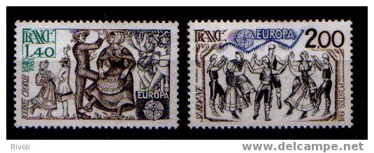 EUROPA CEPT FRANCE 1981 N° YVERT 2138-39 LUXE - 1981