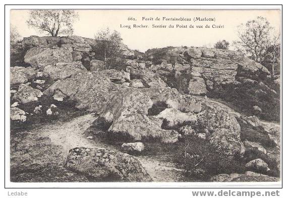 1260-Forêt De FONTAINEBLEAU, Long Rocher, Sentier Di Point De Vue De Cicéri - Fontainebleau