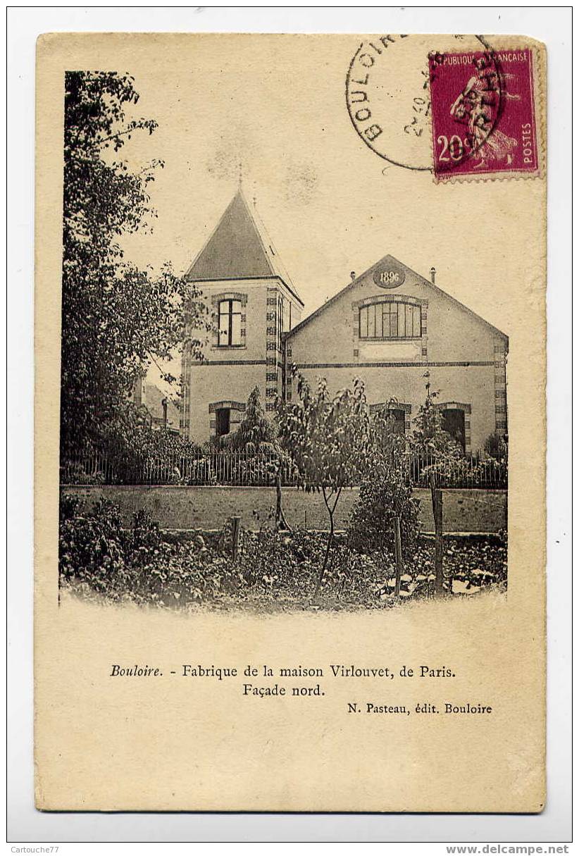 J29 - BOULOIRE - Fabrique De La Maison VIRLOUVET - Faaçade Nord (1936 - Oblitération De BOULOIRE) - Bouloire