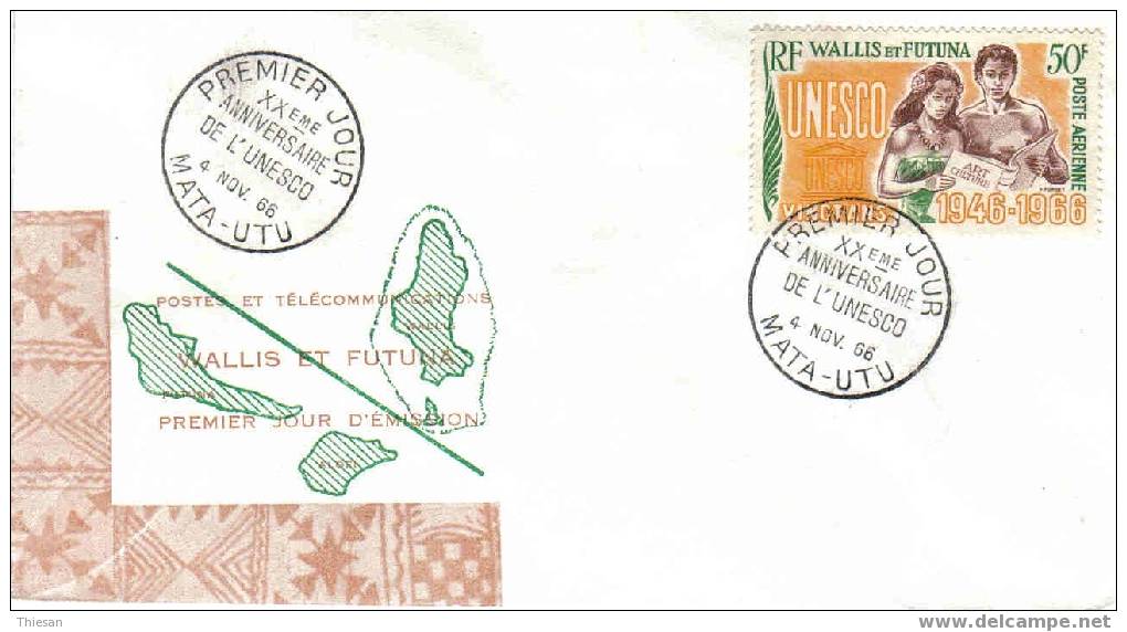 Wallis Et Futuna. FDC. Enveloppe 1er Jour. UNESCO 1966. - FDC
