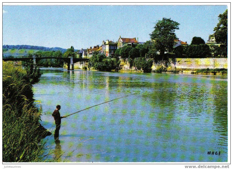 77 La Marne Et Le Pont De La Ville Cpsm Bon état - Fishing