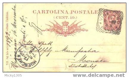 Italien / Italy - Ganzsache Postkarte Gestempelt / Postcard Used (Y288) - Entiers Postaux