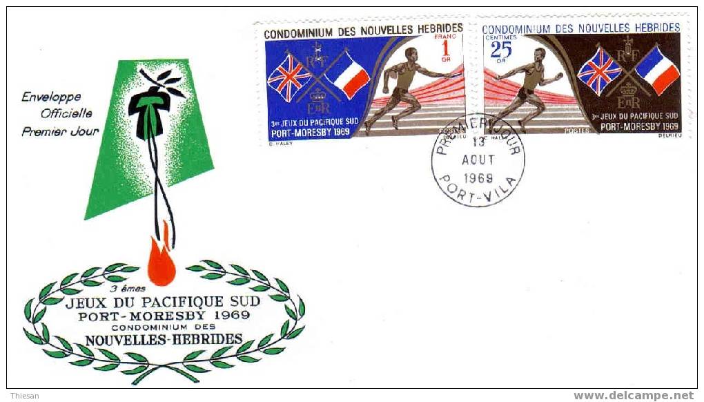 Nouvelles Hebrides. FDC. Enveloppe 1er Jour. Jeux Du Pacifique Sud 1969. - Other & Unclassified