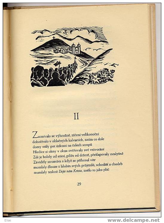 LA SALETTA - JAN ZAHRADNICEK - 1947 - 72 PAGES -  ILLUSTRATIONS - LANGUE TCHEQUE + UNE EAU FORTE TIREE EN BISTRE BRUN - Langues Slaves