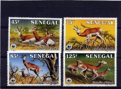 Senegal 1986 WWF Yvertnr. 661-64 *** MNH Cote 8 € Faune Gazelle - Unused Stamps