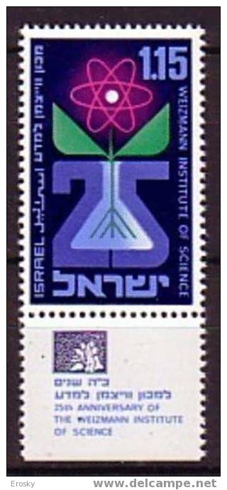 J5022 - ISRAEL Yv N°393 ** AVEC TAB SCIENCE - Unused Stamps (with Tabs)