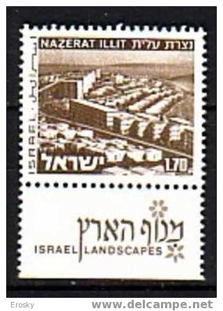 K0064 - ISRAEL Yv N°581 ** AVEC TAB PAYSAGES - Neufs (avec Tabs)