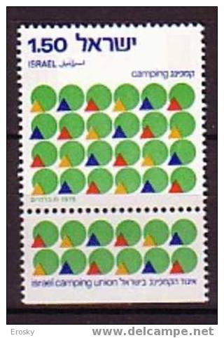 K0075 - ISRAEL Yv N°610 ** AVEC TAB CAMPING - Unused Stamps (with Tabs)