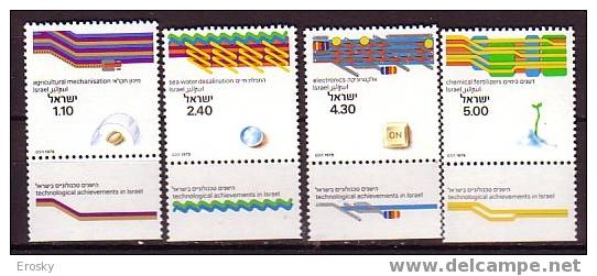 K0112 - ISRAEL Yv N°727/30 ** AVEC TAB TECHNIQUE - Unused Stamps (with Tabs)
