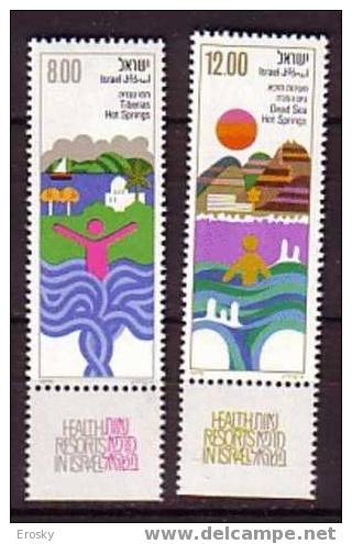 K0119 - ISRAEL Yv N°744/45 ** AVEC TAB THERMES - Ungebraucht (mit Tabs)